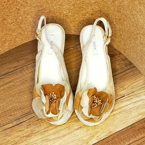 Geox 36 slingback wedge platforms